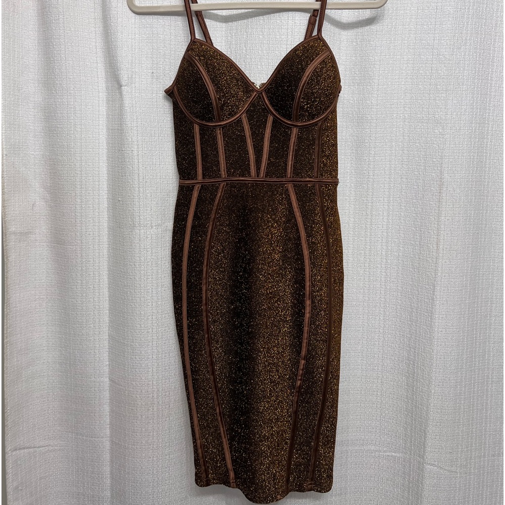 Brown Glitter Dress